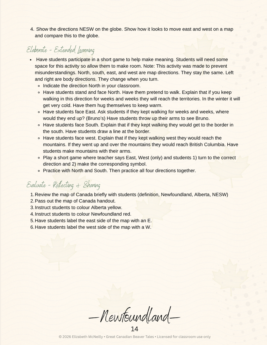 Alberta Social Studies "Time & Place" Physical Regions (Grade 2)