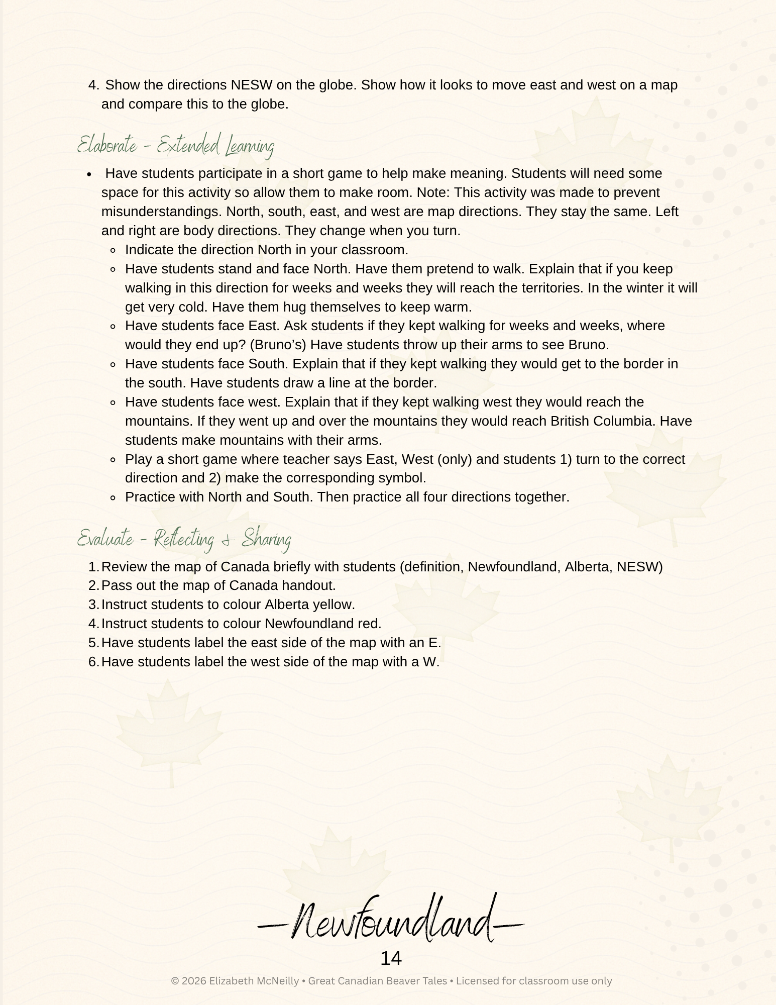 Alberta Social Studies "Time & Place" Physical Regions (Grade 2)