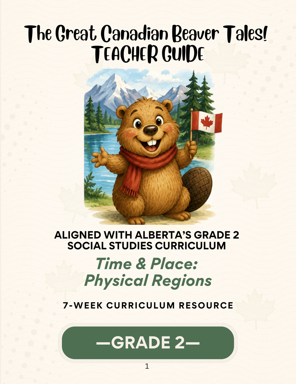 Alberta Social Studies "Time & Place" Physical Regions (Grade 2)