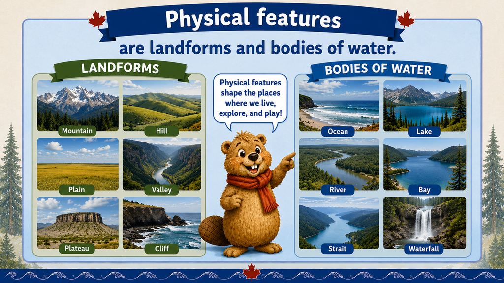 Alberta Social Studies "Time & Place" Physical Regions (Grade 2)