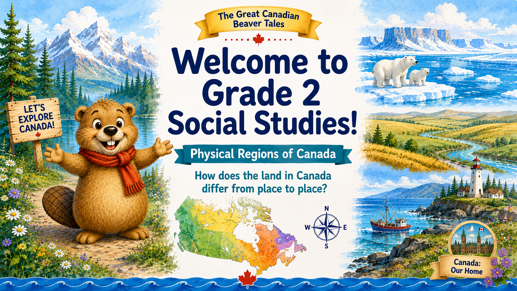 Alberta Social Studies "Time & Place" Physical Regions (Grade 2)